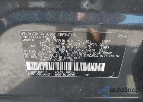 2007 Toyota Rav4 Sport from USA, damaged, VIN JTMBD32VX75057827
